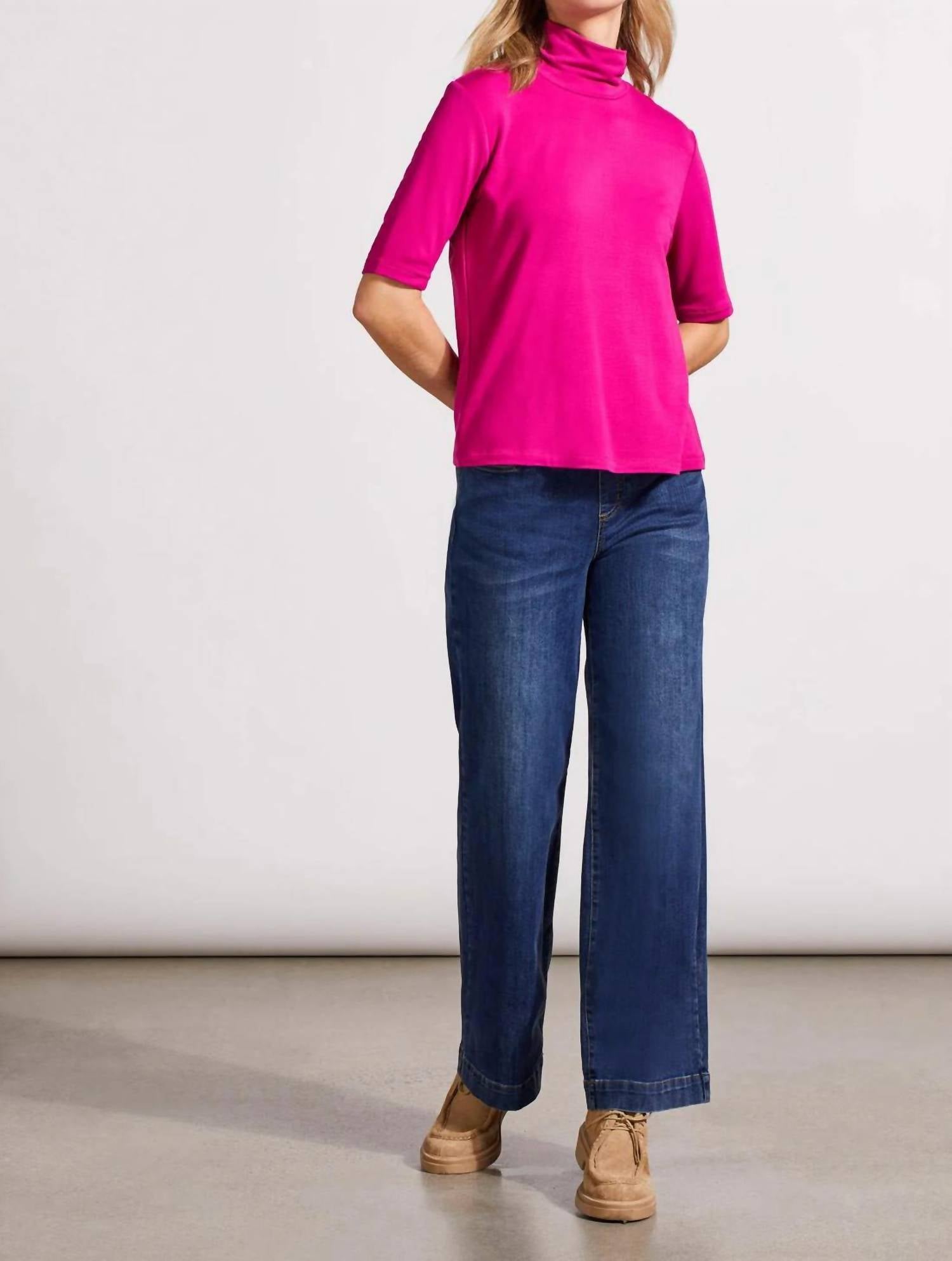 

Топ с рукавом до локтя в цвете магента TRIBAL, Magenta