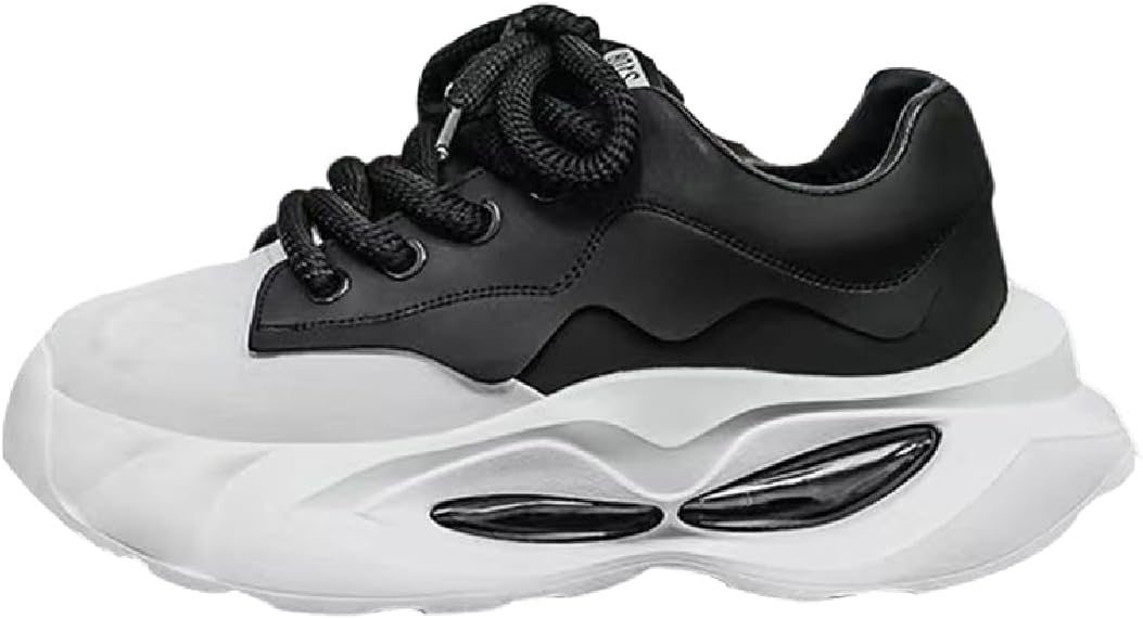 

Мужские модные повседневные кроссовки с противоскользящей, износостойкой мягкой подошвой, цветными вставками и толстой подошвой Lexamen, черный