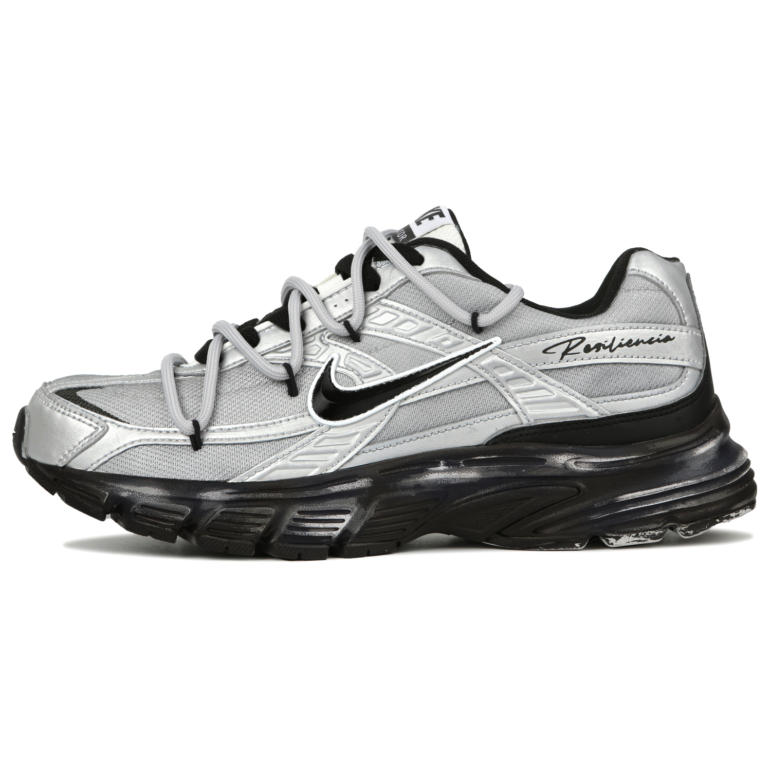 

Nike Инициатор устойчивые к истиранию низкие кроссовки унисекс Black Silver