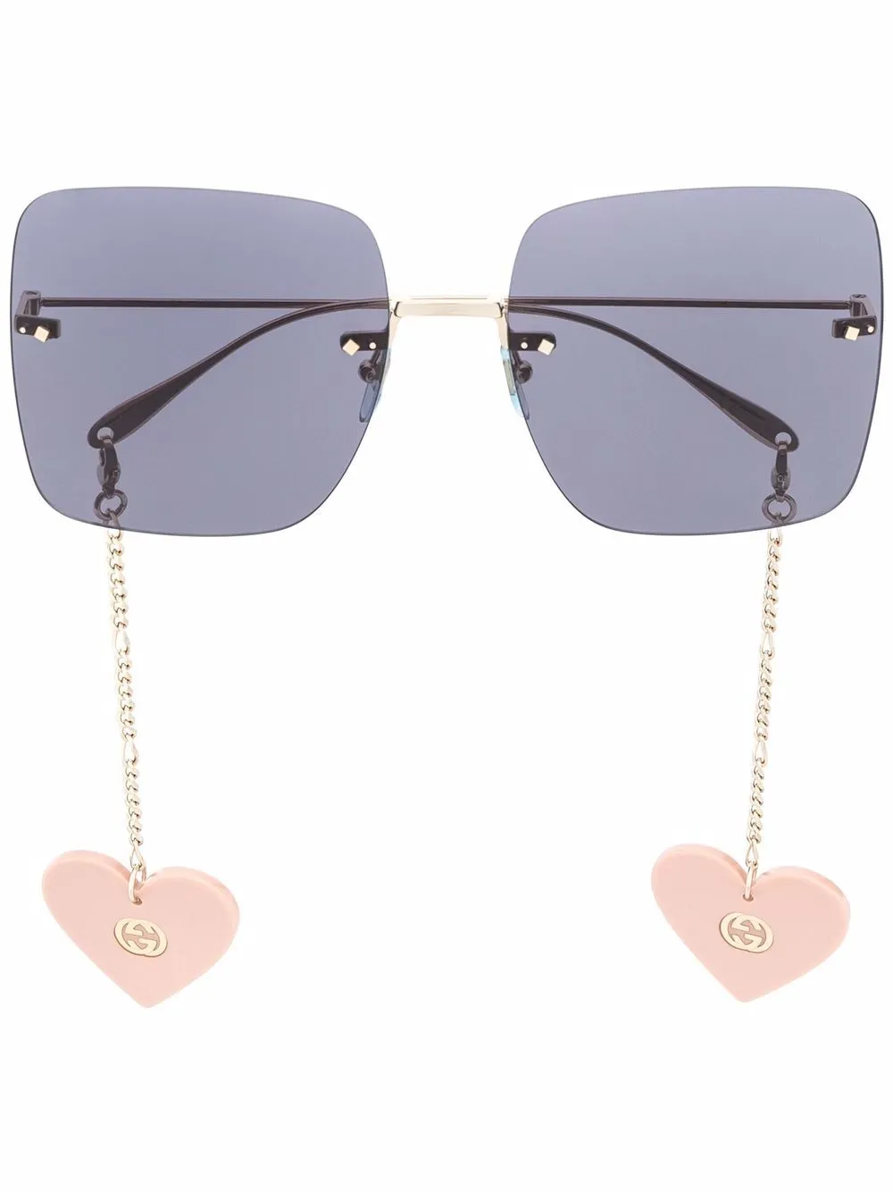 

Солнцезащитные очки в квадратной оправе Gucci Eyewear, синий