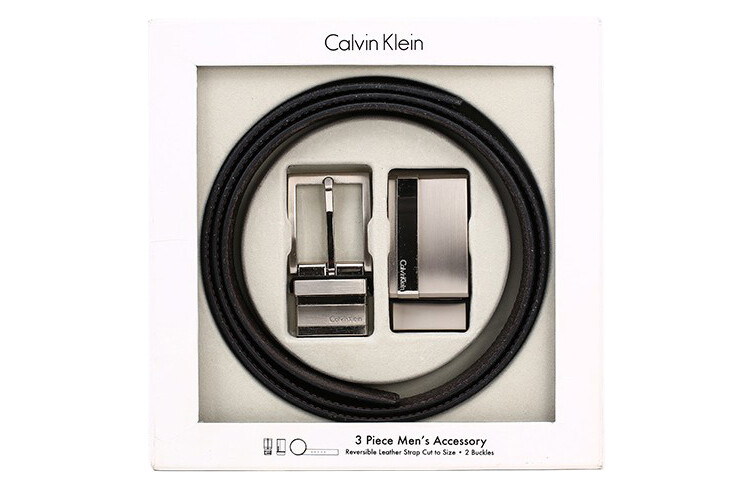 

Мужской кожаный ремень Calvin Klein, Черный