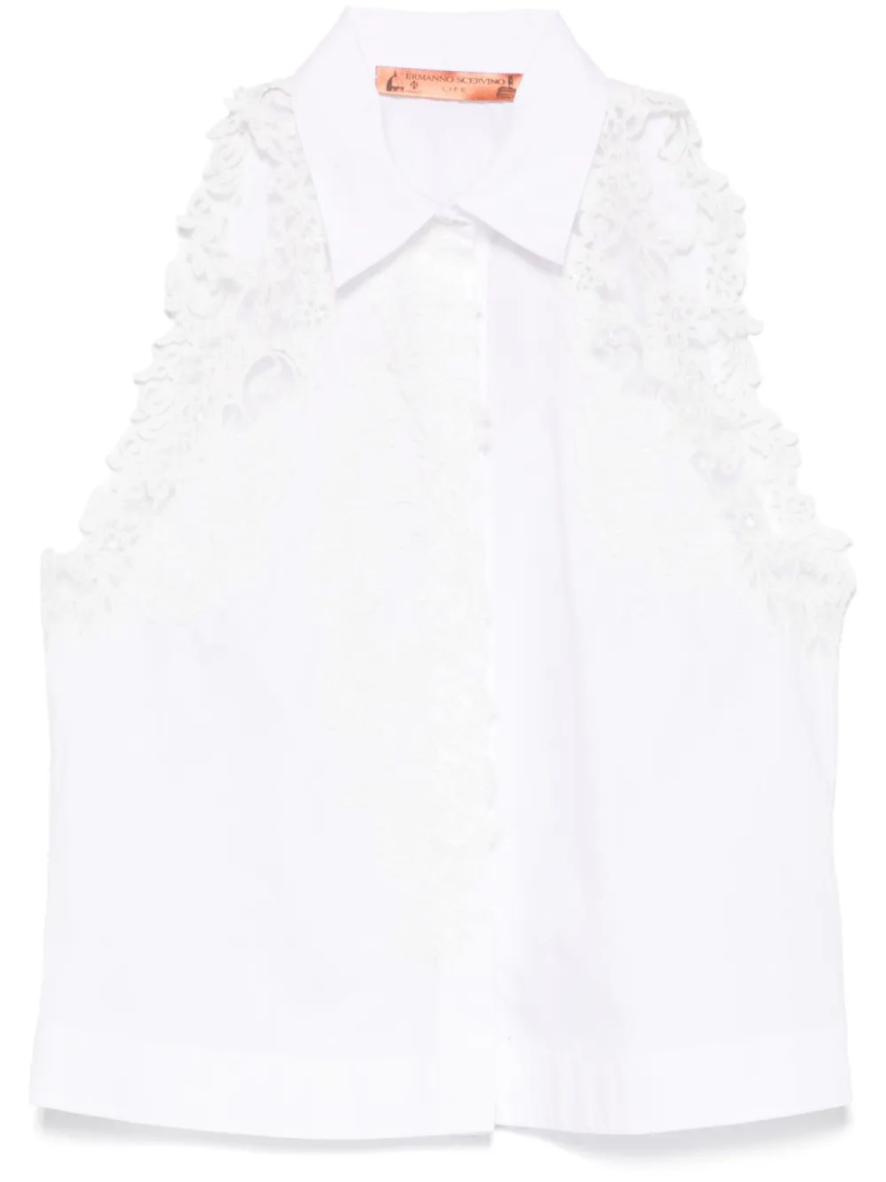 

Ermanno Scervino топ с кружевом, белый