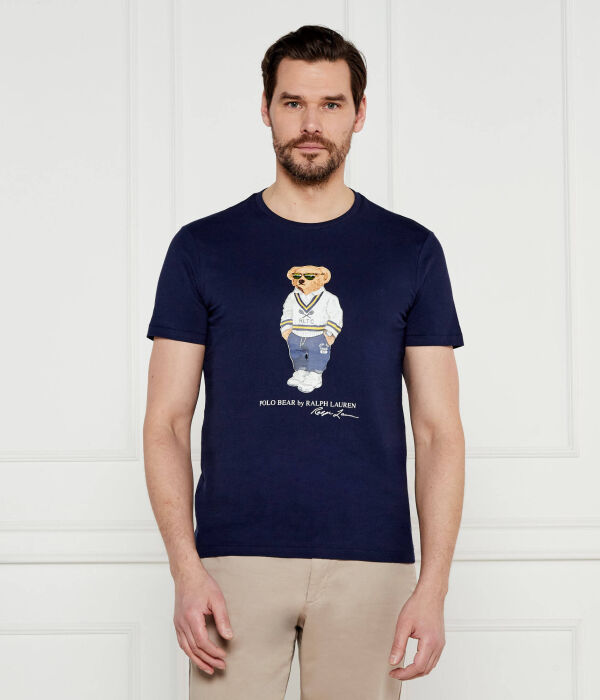 

Футболка Polo Ralph Lauren Custom Slim Fit с рисунком, синий