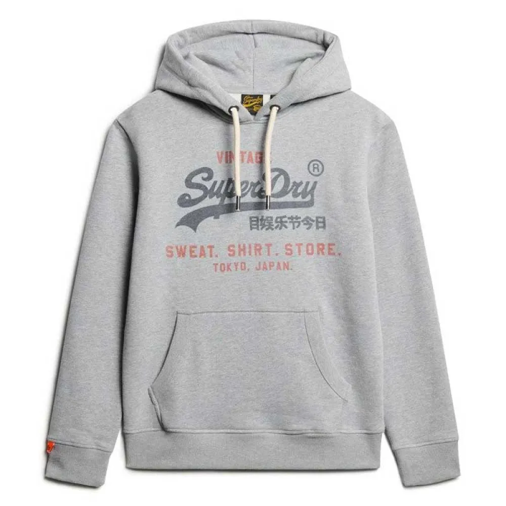 

Худи Superdry Vl Heritage Relaxed, серый