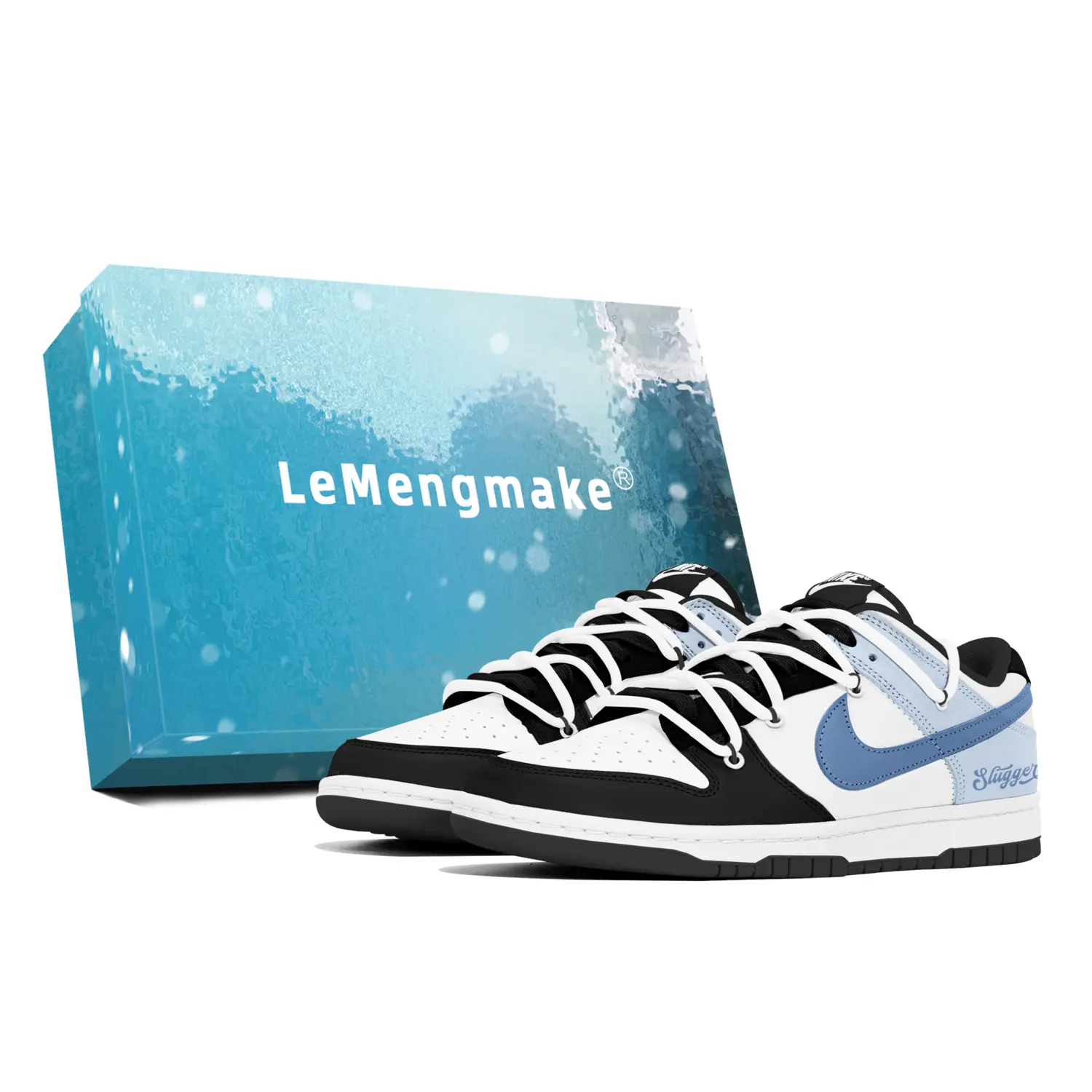 

Nike Кроссовки для скейтбординга Dunk, износостойкие, низкие, мужские, сине-черные