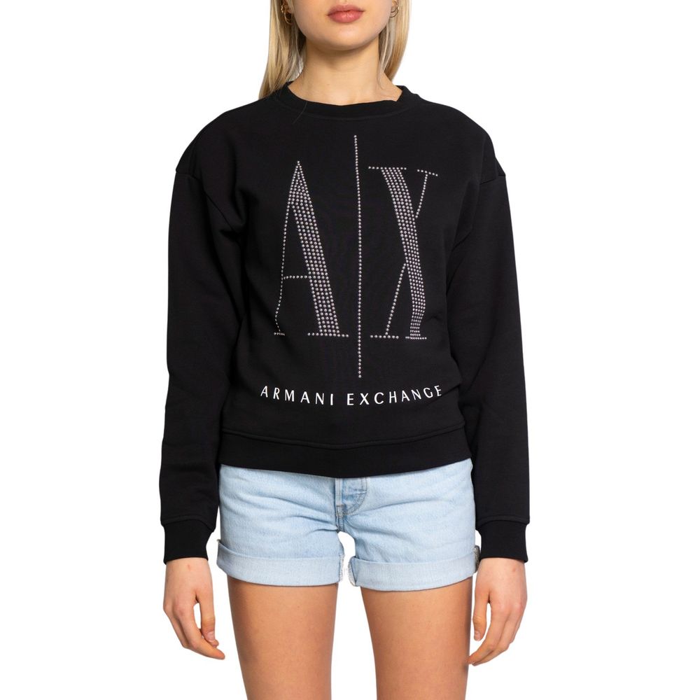 

Черный хлопковый свитер Armani Exchange
