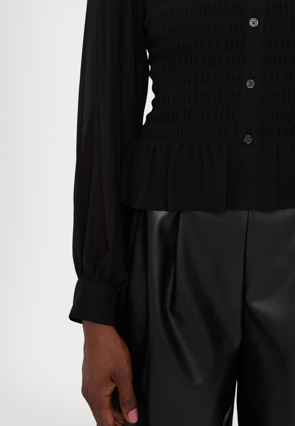

Блузка на пуговицах SMOCK SHIRT MICHAEL Michael Kors, черный
