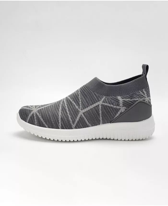 Женские повседневные кроссовки Slip On с дышащей сеткой Mio Marino, серый — фото 2
