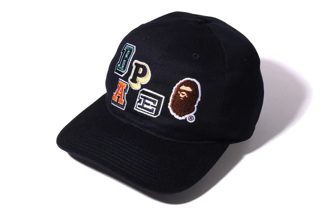 

A BATHING APE Бейсболка Bape Multi Fonts Patch Panel Cap