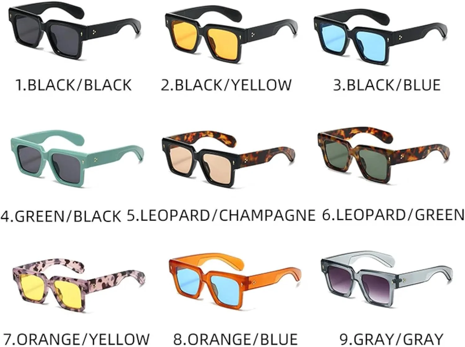 

Солнцезащитные очки с защитой от УФ-излучения UV400 | Rivet Punk | Для женщин и мужчин, для занятий спортом на открытом воздухе и вождения DSVIGF, Gray Gray