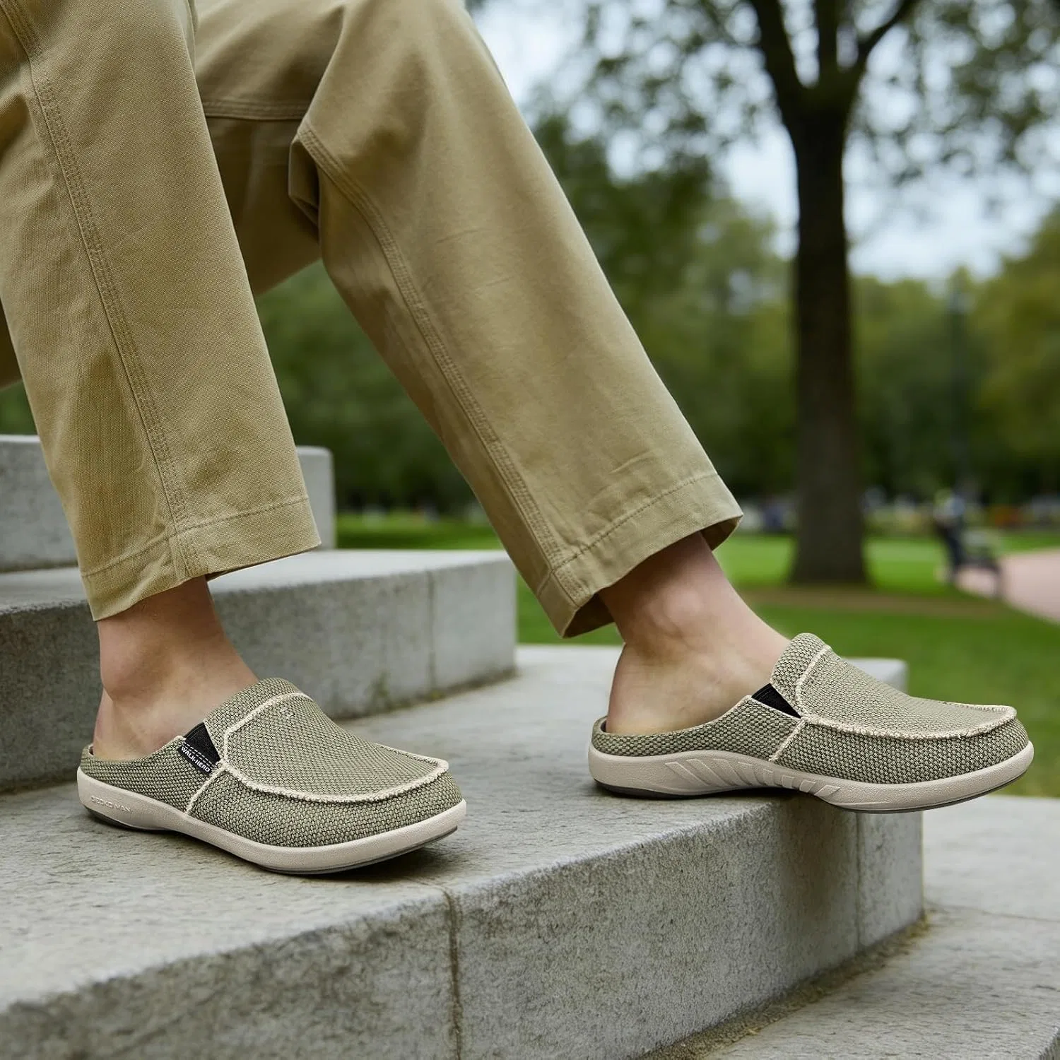 Тапочки с поддержкой стопы мужские, Light Olive WALK·HERO COMFORT AND SUPPORT — фото 2