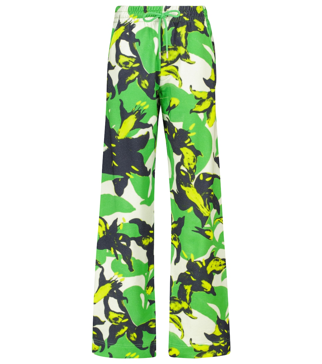 

Спортивные брюки из хлопка с принтом Dries Van Noten, зеленый