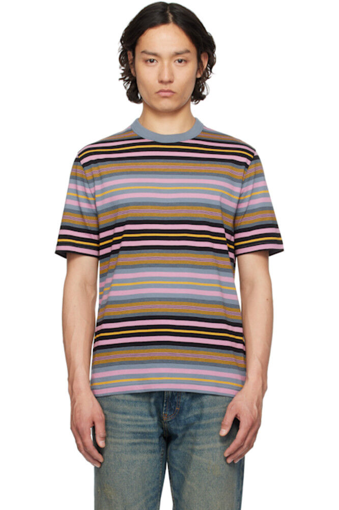 

Футболка из хлопка в розово-серую полоску PS by Paul Smith