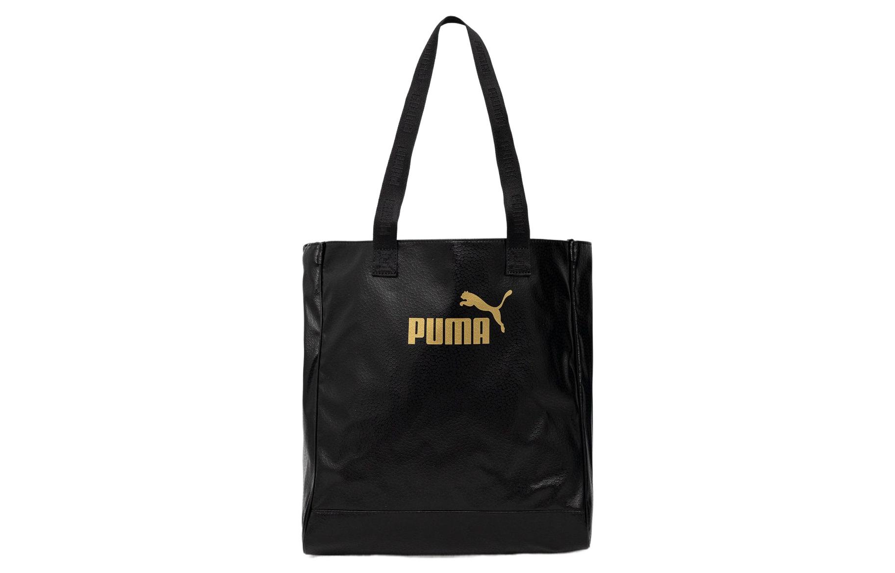 

Сумка-шопер из ткани на плечо унисекс черная PUMA