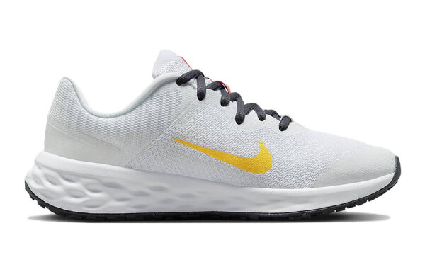 Кроссовки (GS) Nike Revolution 6 Road Running Shoes 'White Gridiron Orange Sea Coral', белый — фото 2
