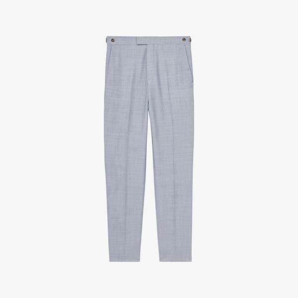

Брюки Reiss Belmont с зауженным силуэтом из эластичной ткани, голубой