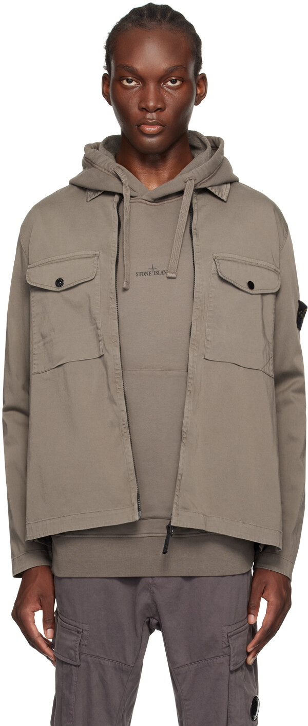 

Куртка из органического хлопка цвета тауп Stone Island