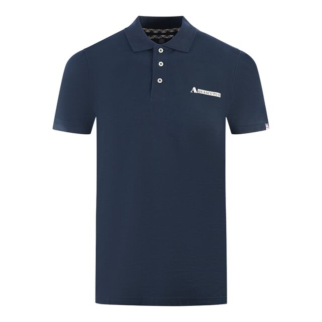 

Рубашка-Поло морского цвета в коробочке с логотипом Aquascutum, синий