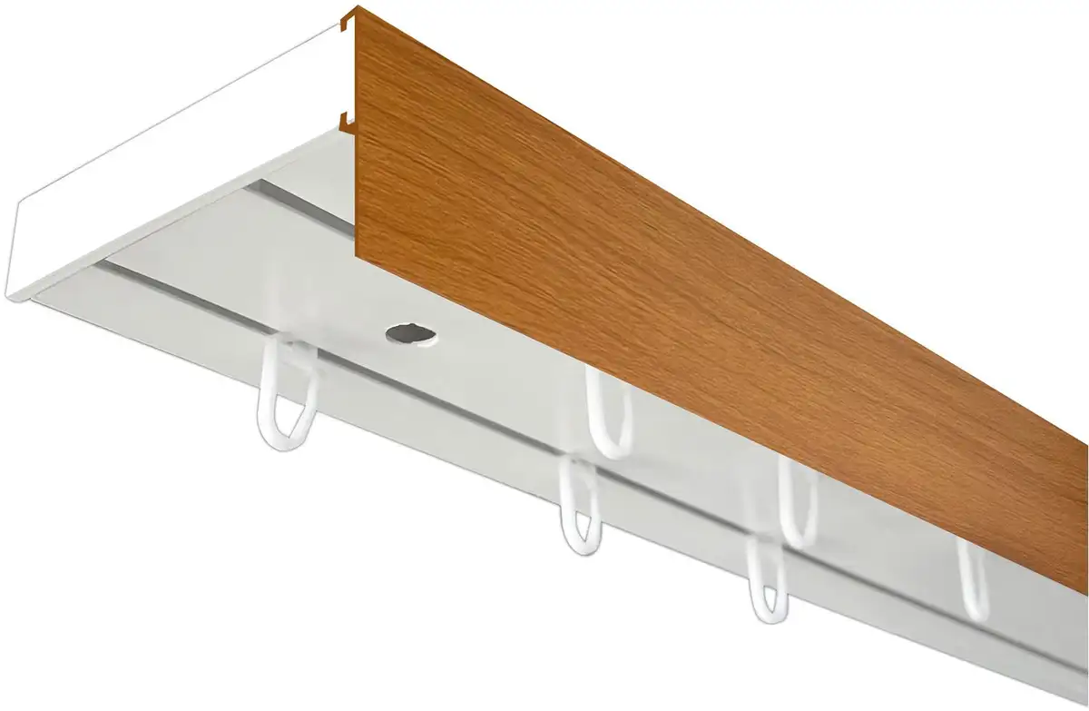 

SN DECO GROUP Карниз для штор "Карниз SH с крышкой", 2 направляющие, фиксированный размер 120 см, белый