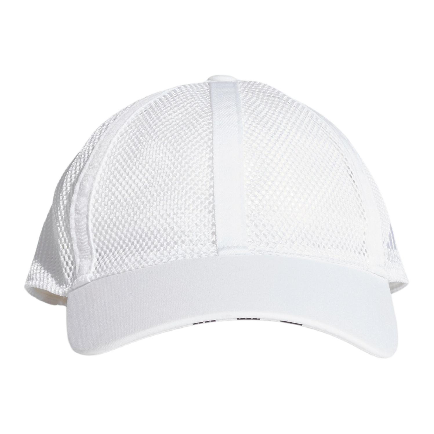 

Унисекс белая бейсболка Adidas из полиэстера