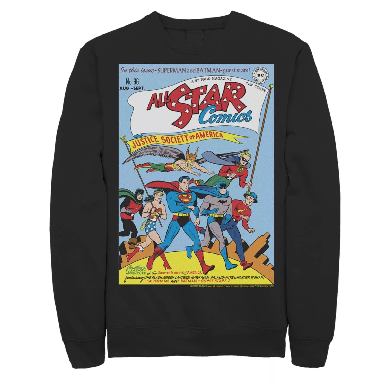 

Мужская толстовка с винтажной обложкой «Лига справедливости» All Star Comics Licensed Character