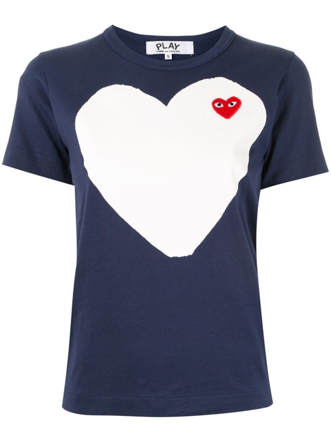 

Comme Des Garçons Play футболка с нашивкой-логотипом, синий