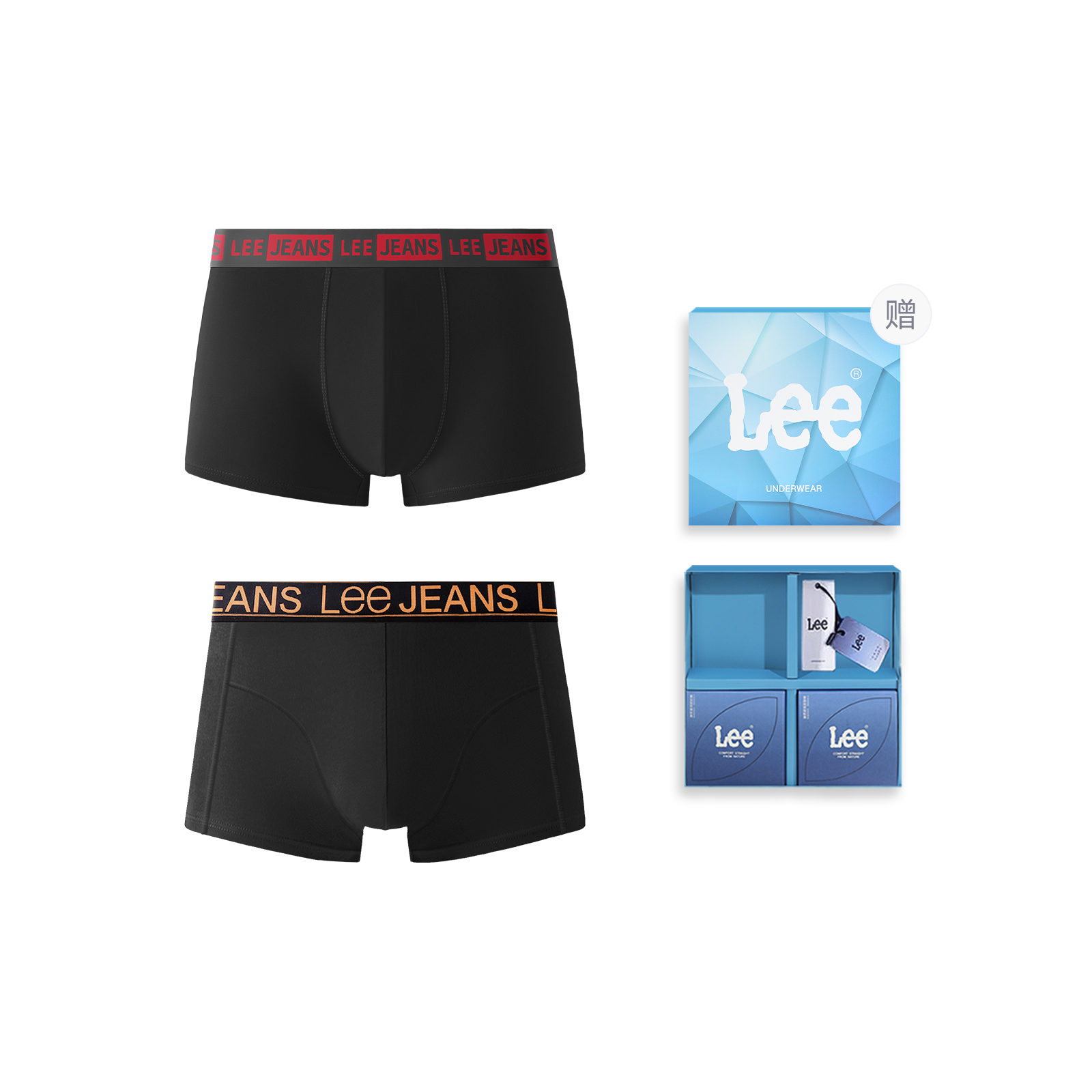 

Edge Color 3.0 трусы подарочная коробка мужские 2 шт Lee, черный