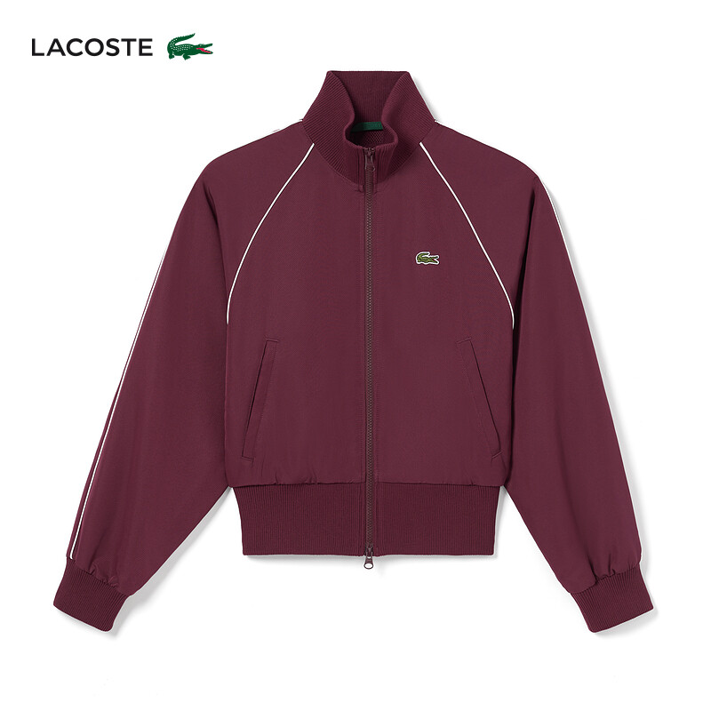

Пальто короткое спортивное Lacoste на молнии, красный