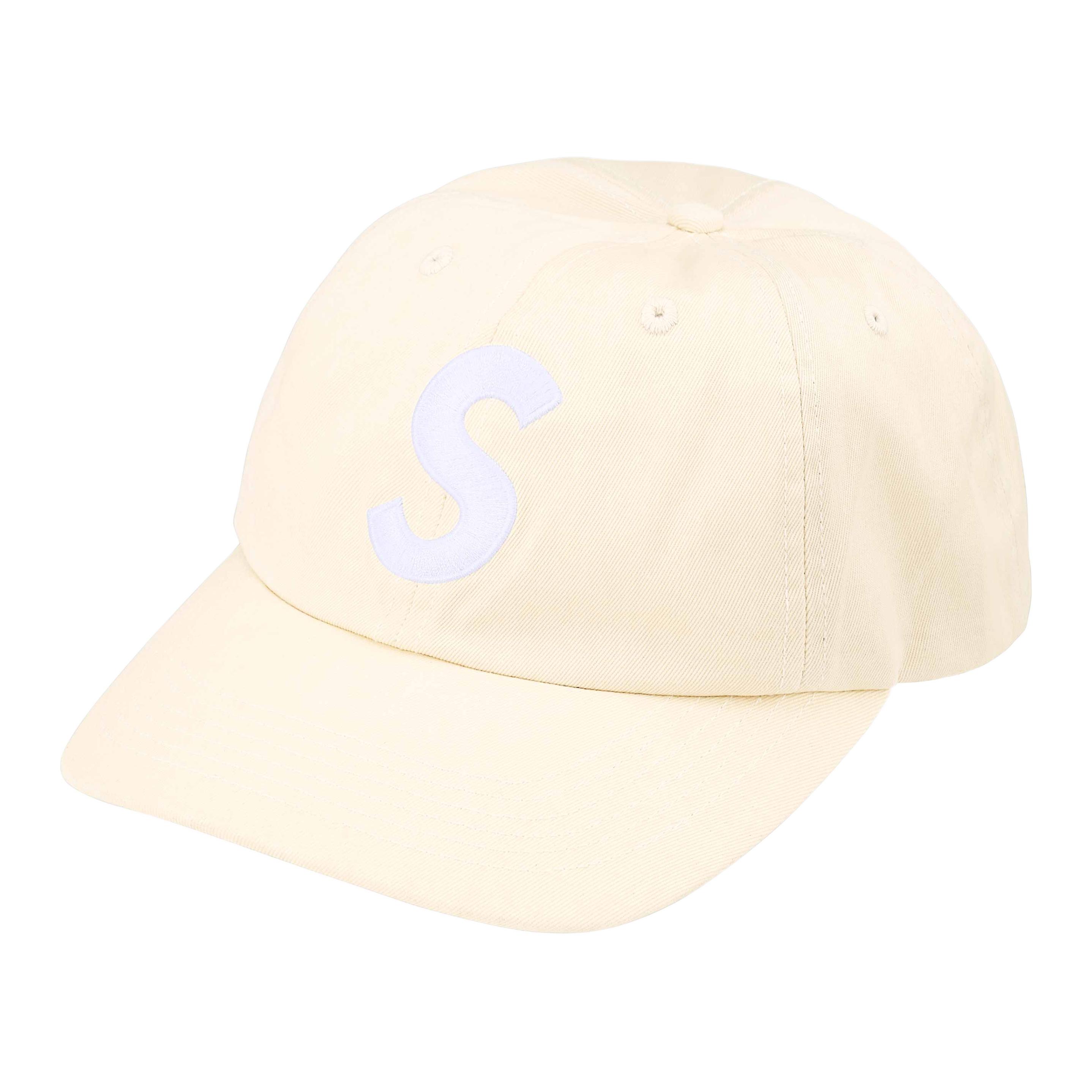 

Supreme Шестипанельная кепка с пигментным покрытием и логотипом S, White