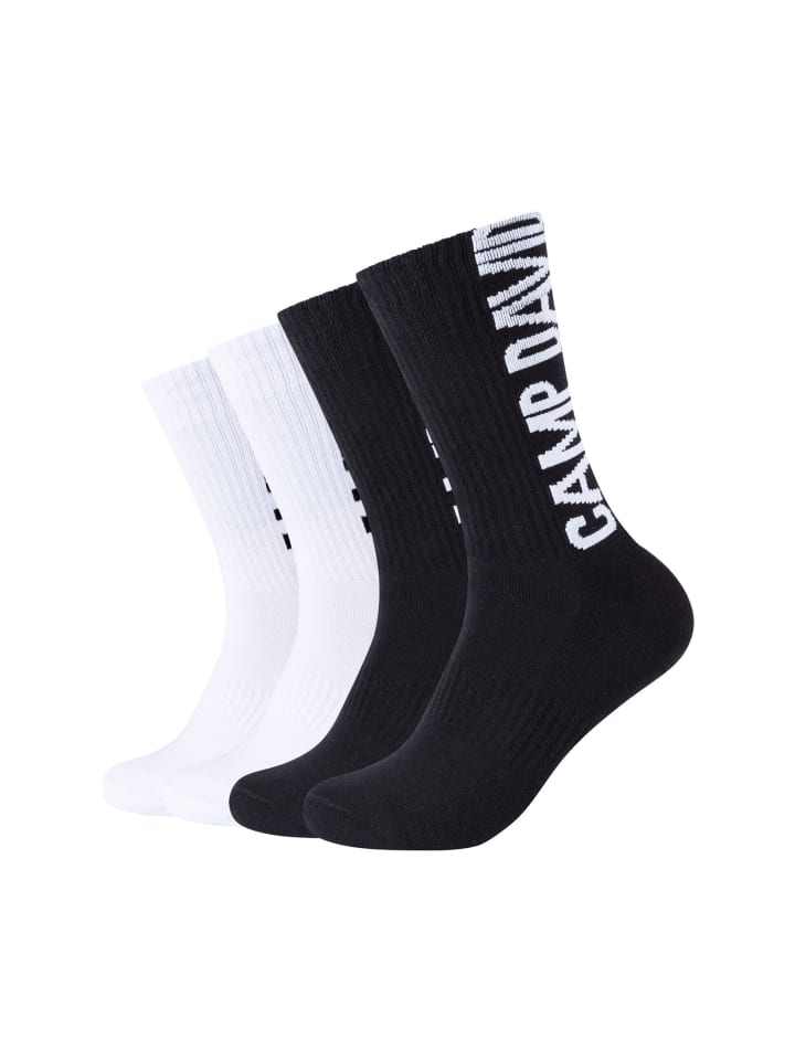 

CAMP DAVID Набор из 4 мягких носков белого цвета