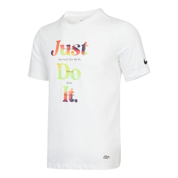 

Футболка men's nk df great unity ss tee2 leisure sports letter print short sleeve men's white Nike, белый