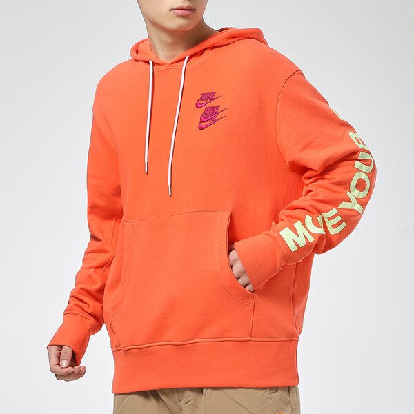 Толстовка Nike MENS Sportswear Pullover French Terry Orange, оранжевый — фото 3