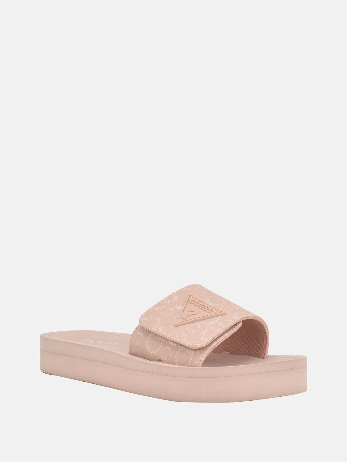 шлепанцы с логотипом вечеринки Guess Factory, цвет Light Pink