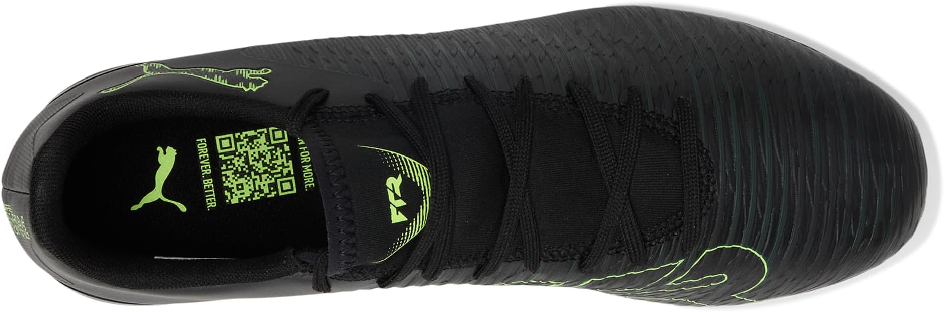 Кроссовки PUMA Future 8 Play Firm, Artificial Ground Soccer Cleats, цвет Black/Fizzy Light/Green Terrain — фото 2