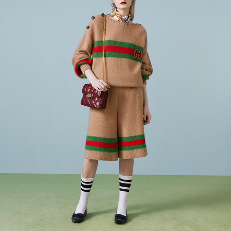 Шорты женские повседневные Gucci Классические, премиальное качество, верблюжий — фото 2