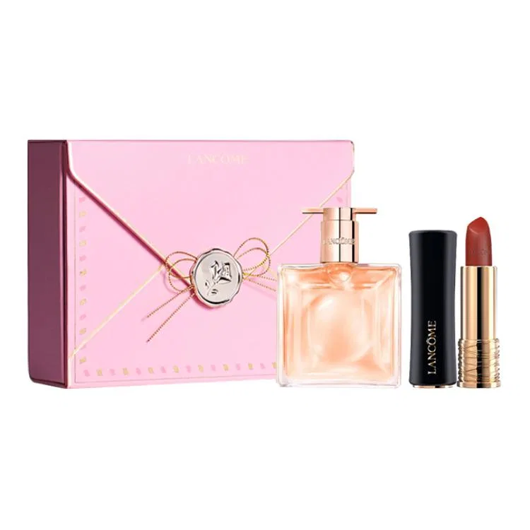 Набор косметики Love Letter Gift Box с помадой и парфюмом LANCOME 196 темно-красный