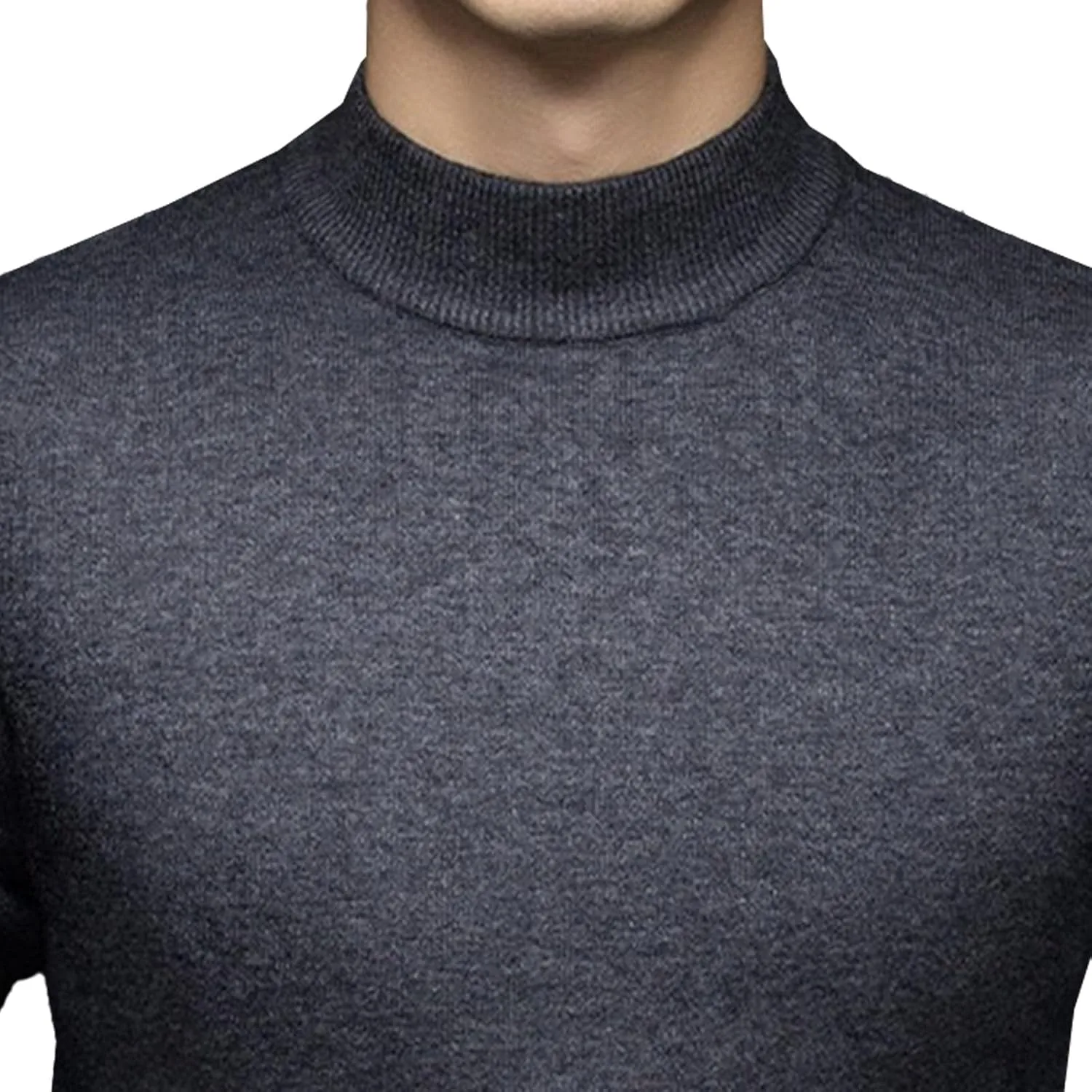 Мужской свитер с воротником-стойкой Slim Fit — фото 4