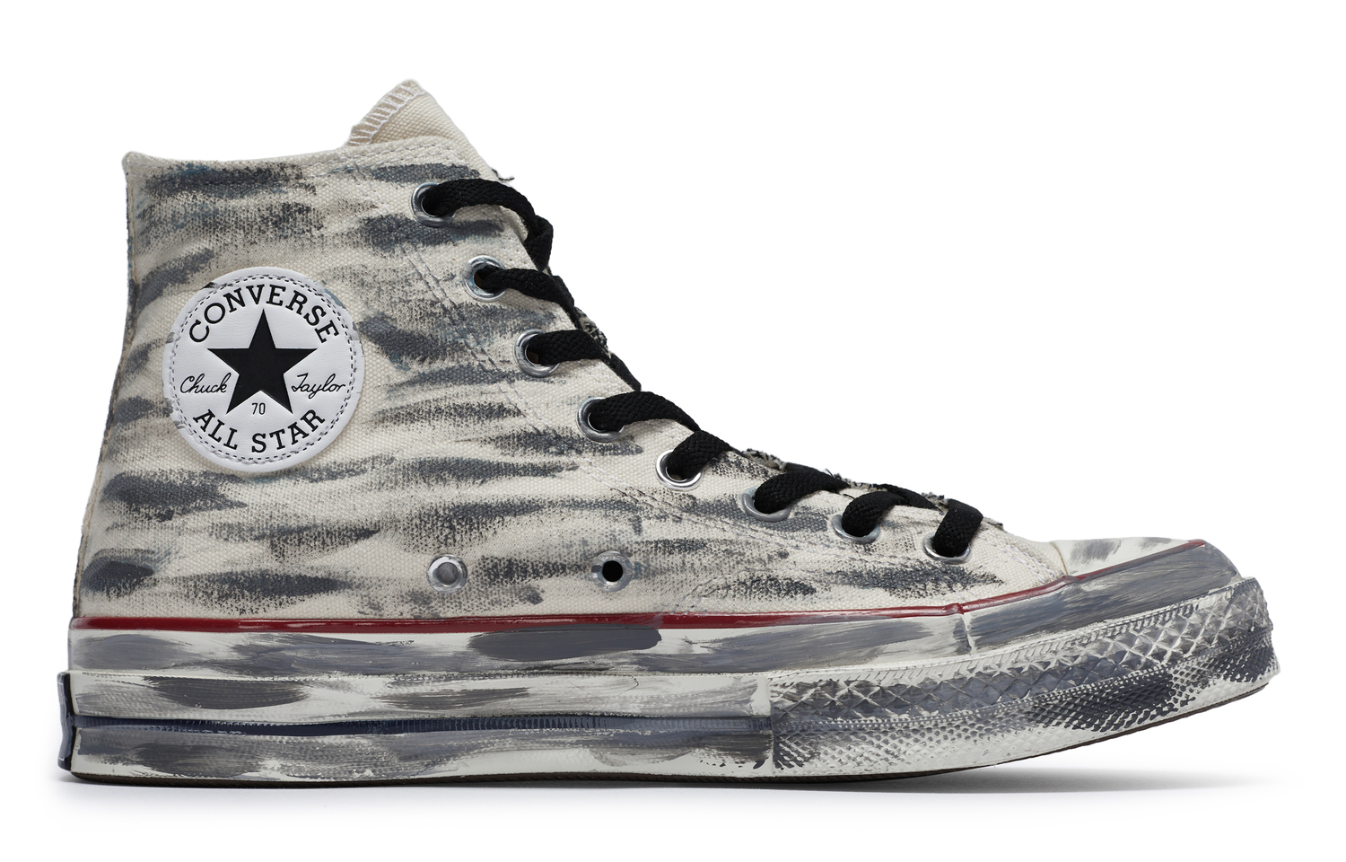 Converse Кроссовки 811 Manufacture Dusty Shadow нескользящие дышащие высокие матерчатые унисекс черные бежевые белые, цвет Black Beige White — фото 3