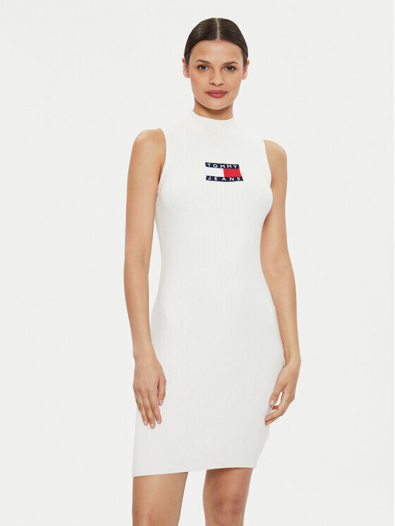 

Платье-Свитер приталенного кроя Tommy Jeans, экрю