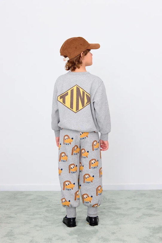 Детские хлопковые спортивные штаны Dogs Sweatpant Tinycottons, серый — фото 4