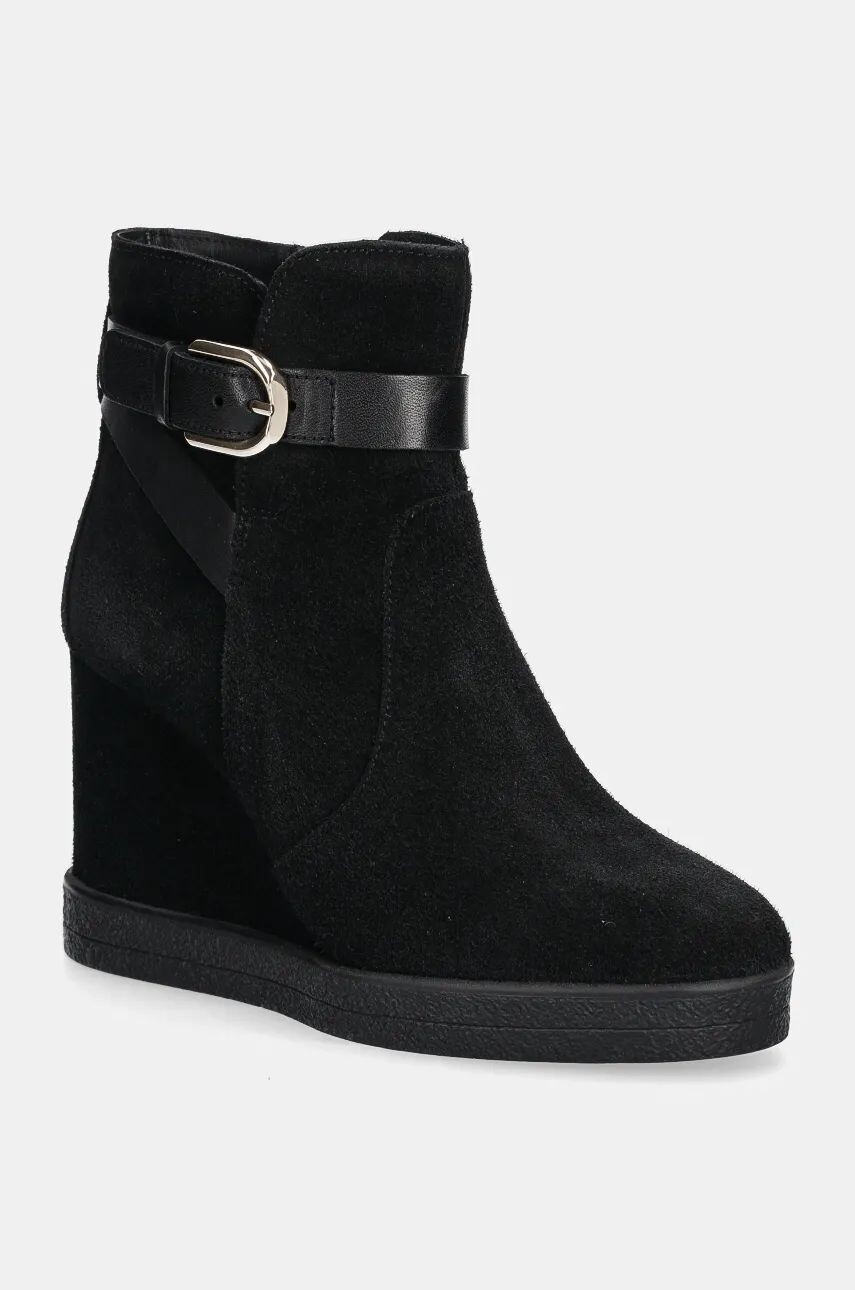 

Geox D ELIDEA WEDGE замшевые ботильоны, черный