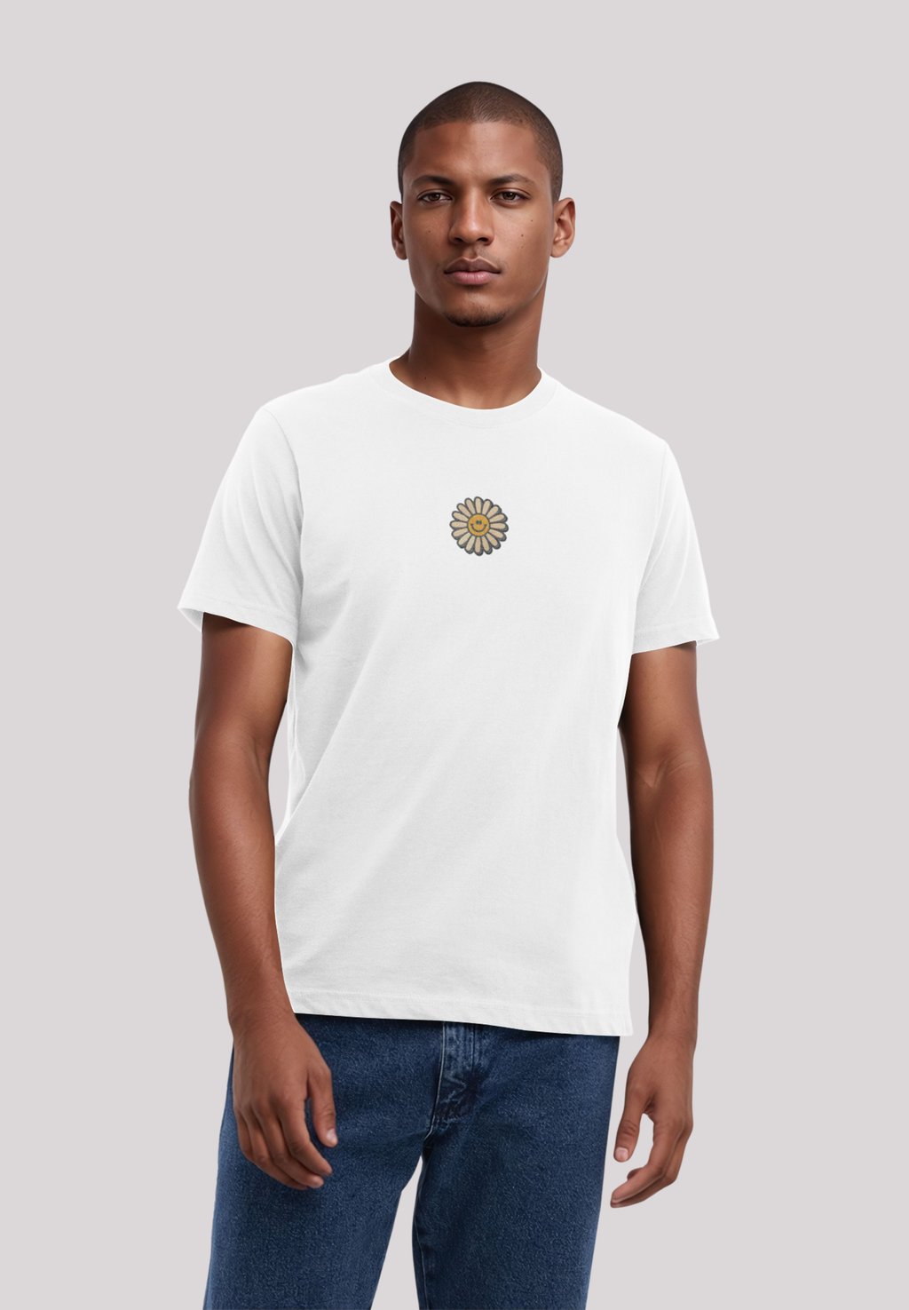 

Футболка с принтом HAPPY FLOWER F4NT4STIC, белый