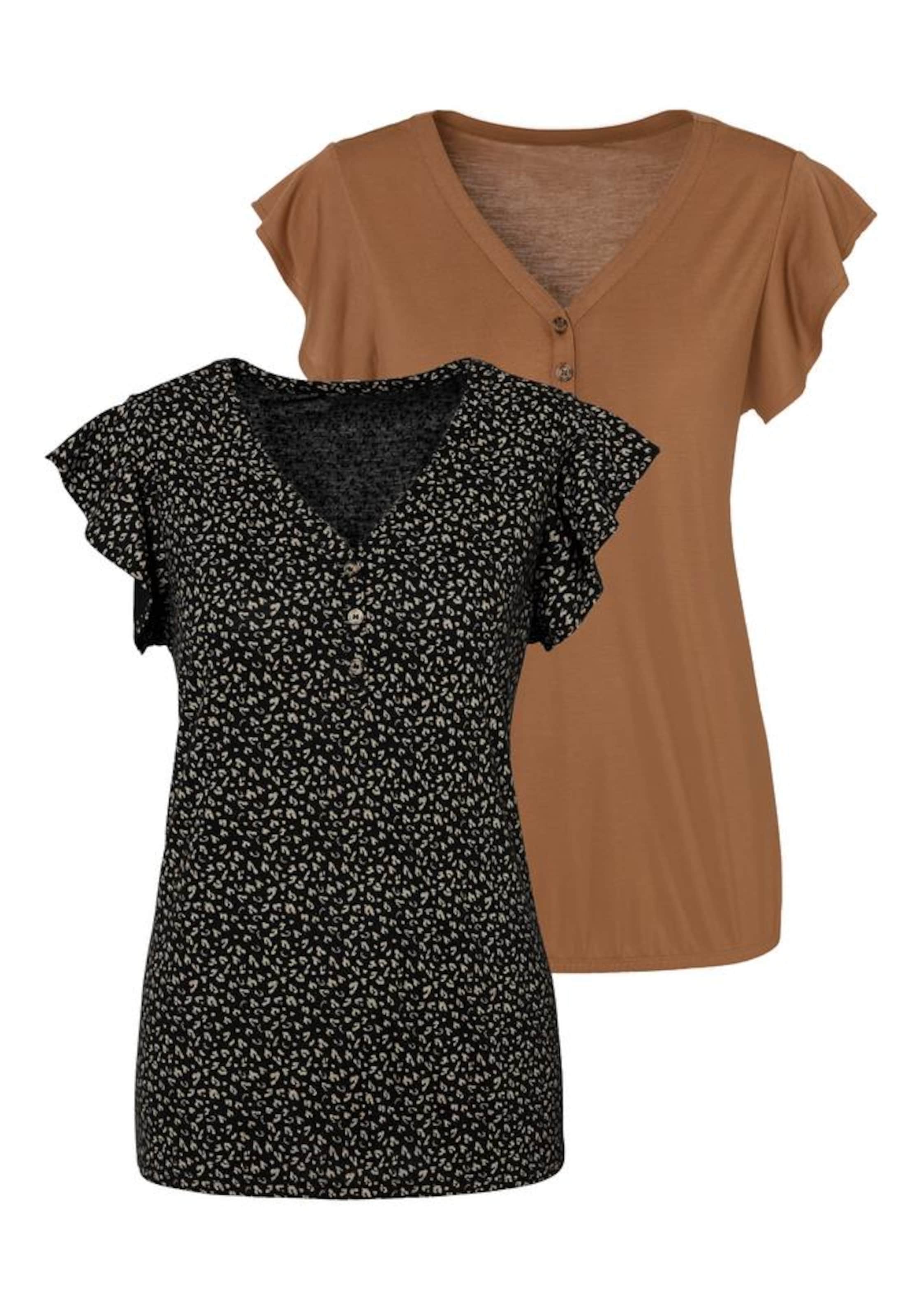 

LASCANA Футболка в цвете Brown, Black