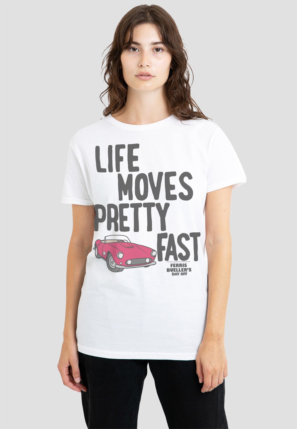 

Футболка с принтом FERRIS BUELLER THE SLOW DOWN Cotton Soul, белый