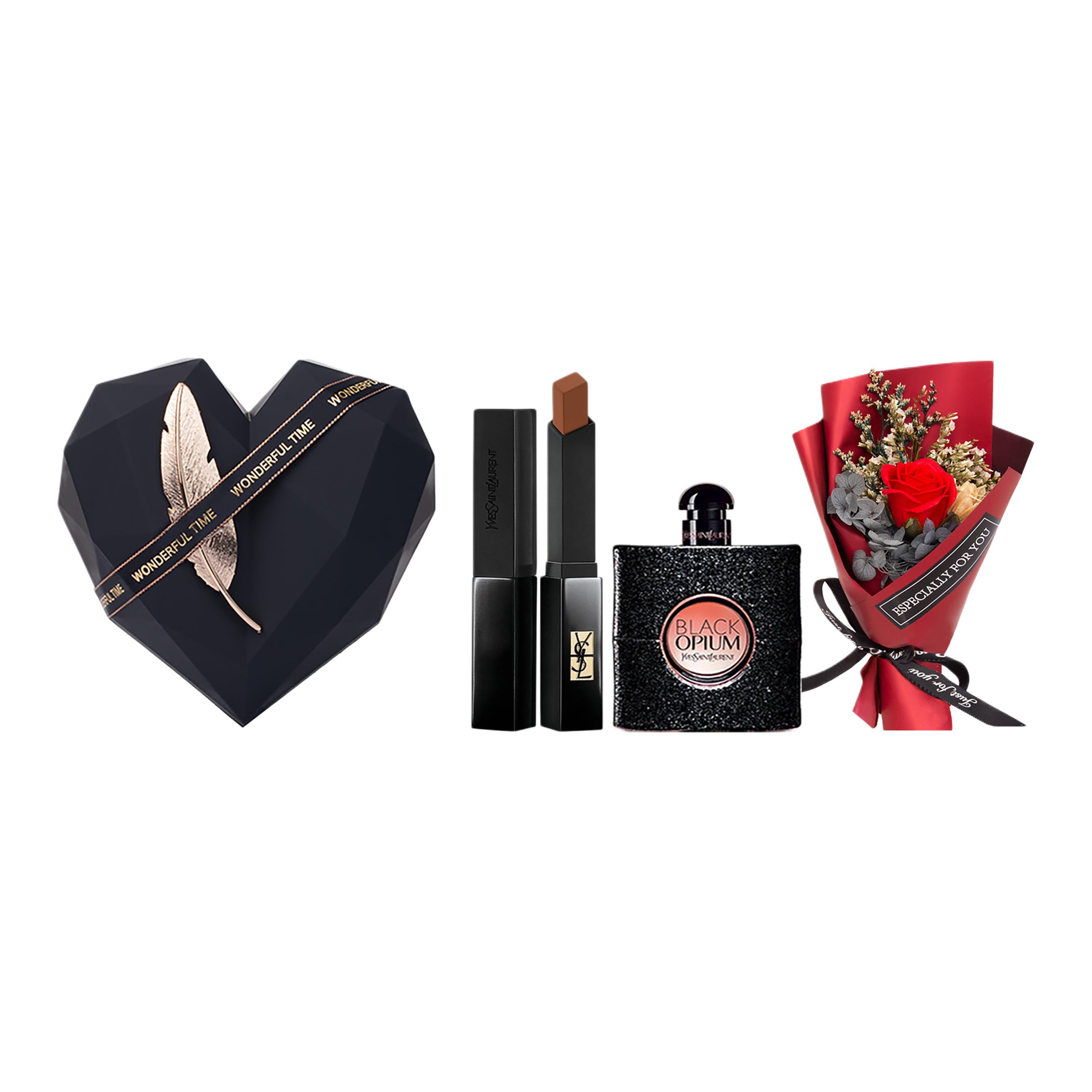 

SAINT LAURENT Набор для макияжа Gold Bar в коробке Starry Sky Rose, легко растушевывается, стойкий матовый эффект, подарок на день рождения для девушки