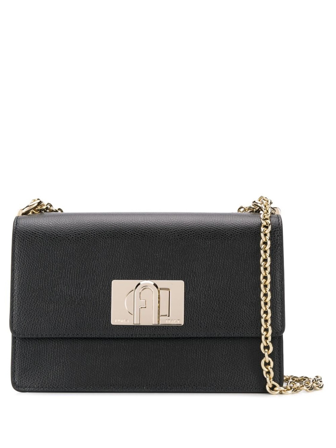 

Furla сумка через плечо с монограммой, черный