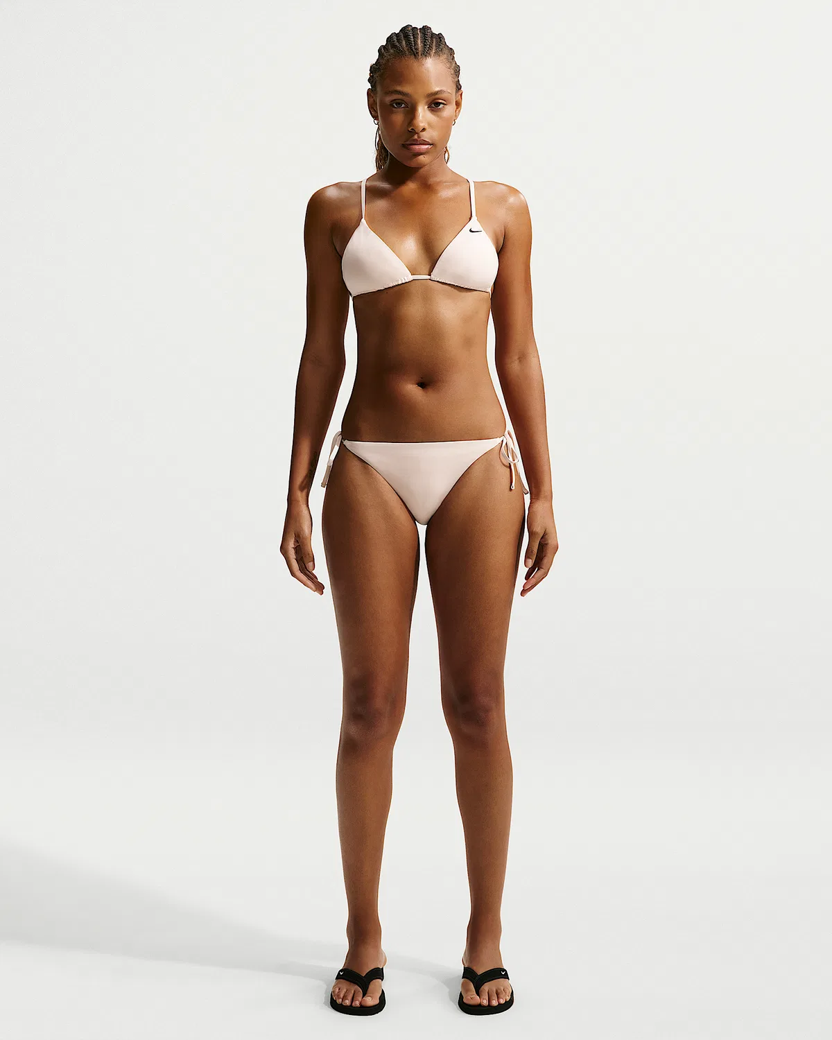 Женские плавки-бикини Nike Swim Effortless Essential с завязками, Chalk