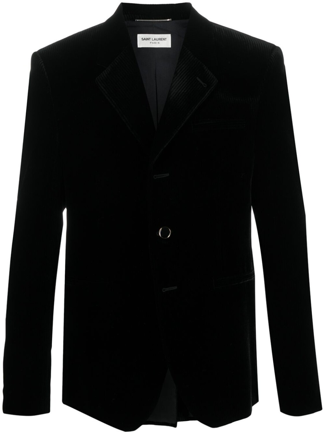 

Saint Laurent однобортный пиджак в рубчик, черный