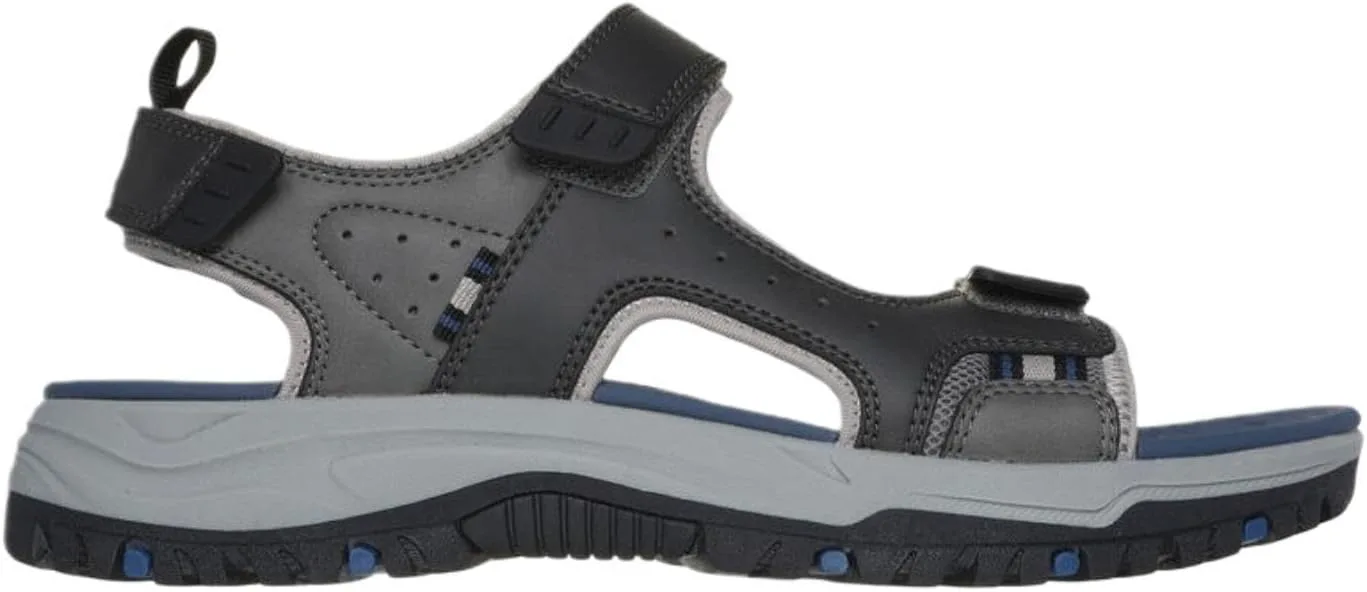 Мужские сандалии Skechers USA Prewitt - Rio с открытым носком и четырьмя ремешками, серый — фото 3