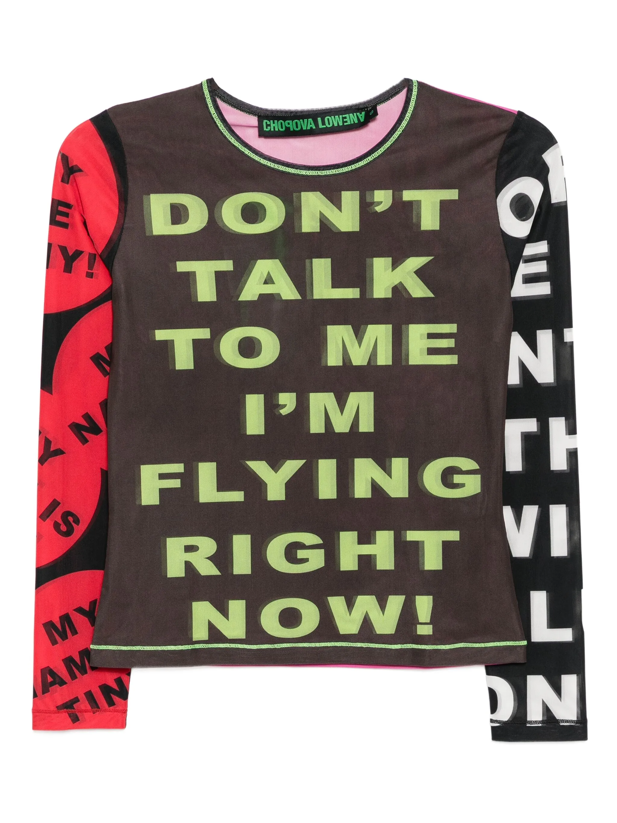 

Топ с надписью Chopova Lowena, черный